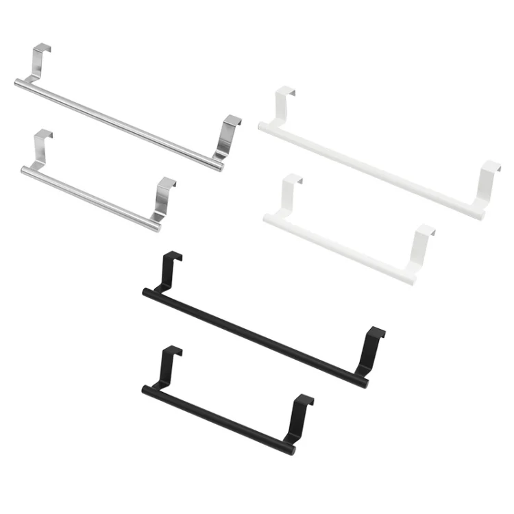 TBD06051210_B2.webp No-Punch Stainless Steel Over Door Towel Rack Cabinet Door Rag Hanging Holder - Image 3