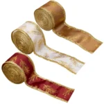 5m x 5cm Multifunctional Christmas Decorative Ribbon Gift Box Packaging Ribbon with Wire - Image 2