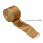 5m x 5cm Multifunctional Christmas Decorative Ribbon Gift Box Packaging Ribbon with Wire - Image 3