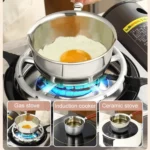 316 Stainless Steel Mini Hot Milk Oil Pot Butter Warmer Skillet Egg Frying Pan - Image 4