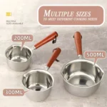 316 Stainless Steel Mini Hot Milk Oil Pot Butter Warmer Skillet Egg Frying Pan - Image 5