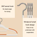 20pcs Anti-Skid Non Trace Clothes Racks Thickened Anti Shoulder Angle Household Clothes Hanger - Image 10