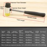 No Bounce Mounting Hammer Handmade DIY Double Face Tap Rubber Hammer - Image 10