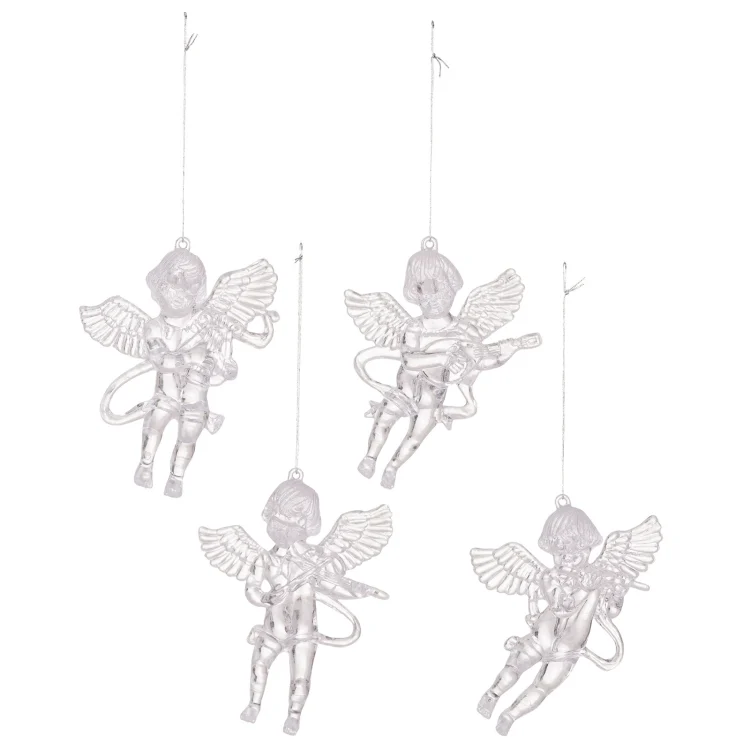 TBD0605123801A.webp 4pcs /Pack Acrylic Angel Christmas Tree Ornaments Christmas Decorations Pendants - Image 1
