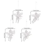 4pcs /Pack Acrylic Angel Christmas Tree Ornaments Christmas Decorations Pendants - Image 2