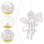 4pcs /Pack Acrylic Angel Christmas Tree Ornaments Christmas Decorations Pendants - Image 4