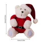 Plush Bear Doll Christmas Ornaments Cute Doll Decorations Christmas Children Gifts - Image 2