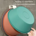 2pcs Bathroom Shelf No-Punch Washbasin Hook Kitchen Wall Mounted Storage Rack - Image 6