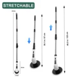 JY-6010 Household Retractable Dual-purpose Rotating Cleaning Brush Bathroom Glass Brush - Image 2