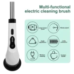 JY-6010 Household Retractable Dual-purpose Rotating Cleaning Brush Bathroom Glass Brush - Image 5