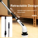 JY-6010 Household Retractable Dual-purpose Rotating Cleaning Brush Bathroom Glass Brush - Image 7