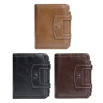 Baellerry D5112 RFID Anti-Theft Multi-Card Slot Buckle Tri-fold Zipper Short Wallet Coin Purse - Image 2