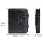 Baellerry D5112 RFID Anti-Theft Multi-Card Slot Buckle Tri-fold Zipper Short Wallet Coin Purse - Image 3