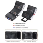 Baellerry D5112 RFID Anti-Theft Multi-Card Slot Buckle Tri-fold Zipper Short Wallet Coin Purse - Image 4