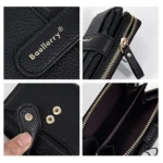Baellerry N1915 Lychee Pattern Multi-card Slot Zipper Women Short Wallet - Image 4