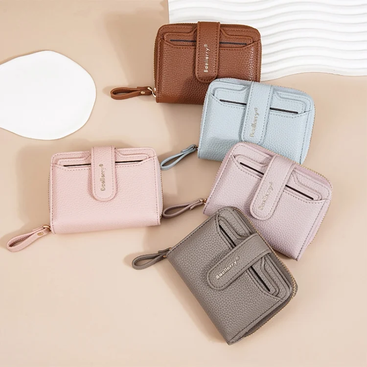 TBD06051309_B5.webp Baellerry N1915 Lychee Pattern Multi-card Slot Zipper Women Short Wallet - Image 6