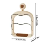 Wall Mount Pot Lids Holder No Punching Suction Cup Double Layer Storage Rack - Image 9