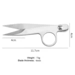 All Steel Thread Scissors Cross Stitch V-Shape Home Tailoring Yarn Scissors Fishing Shears - Image 2