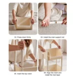 Household Movable Floor-Standing Trolley Bookcase Multifunctional Kitchen Bedroom Shelf With Wheels - Image 11