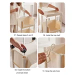 Household Movable Floor-Standing Trolley Bookcase Multifunctional Kitchen Bedroom Shelf With Wheels - Image 12