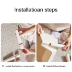 Household Movable Floor-Standing Trolley Bookcase Multifunctional Kitchen Bedroom Shelf With Wheels - Image 10