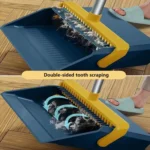 Broom And Dustpan Set With Double-Sided Tooth Scraping - Image 4