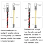 Dual Color Pipe Threading Puller Electrician Manual Threader - Image 3