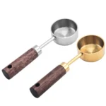 15ml Wooden Handle Stainless Steel Measuring Spoon Coffee Powder Milk Powder Spoon - Image 2
