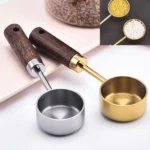 15ml Wooden Handle Stainless Steel Measuring Spoon Coffee Powder Milk Powder Spoon - Image 5
