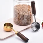 15ml Wooden Handle Stainless Steel Measuring Spoon Coffee Powder Milk Powder Spoon - Image 6