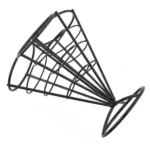 3 in 1 Taper French Fries Holder Stainless Steel Chips Basket Snack Stand - Image 3