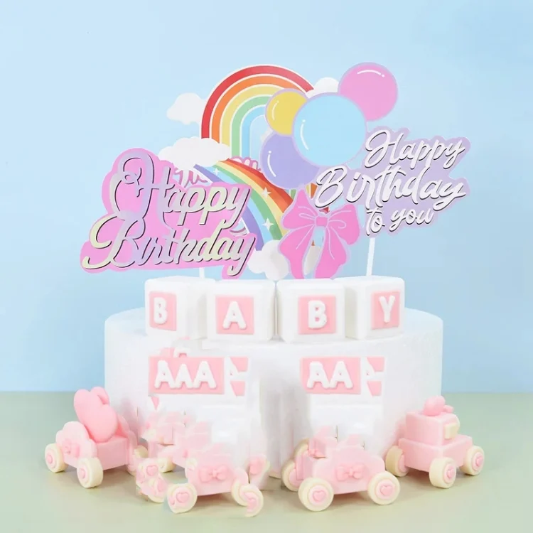 TBD06051377_B1.webp 20pcs Birthday Party Cake Toppers Baking Cake Ornament Flags Dessert Decoration - Image 2