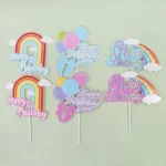 20pcs Birthday Party Cake Toppers Baking Cake Ornament Flags Dessert Decoration - Image 3