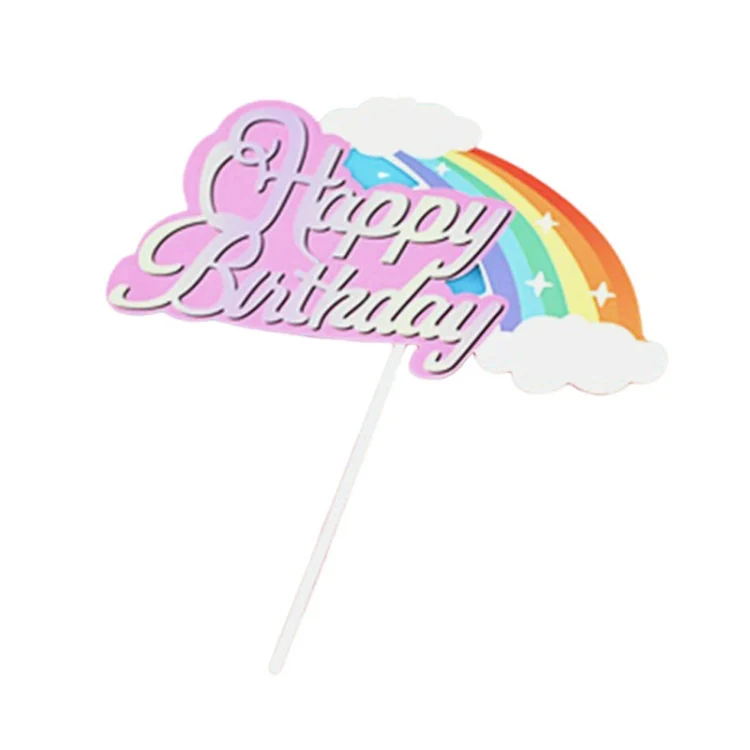 TBD06051377_B3.webp 20pcs Birthday Party Cake Toppers Baking Cake Ornament Flags Dessert Decoration - Image 4