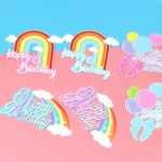 20pcs Birthday Party Cake Toppers Baking Cake Ornament Flags Dessert Decoration - Image 6