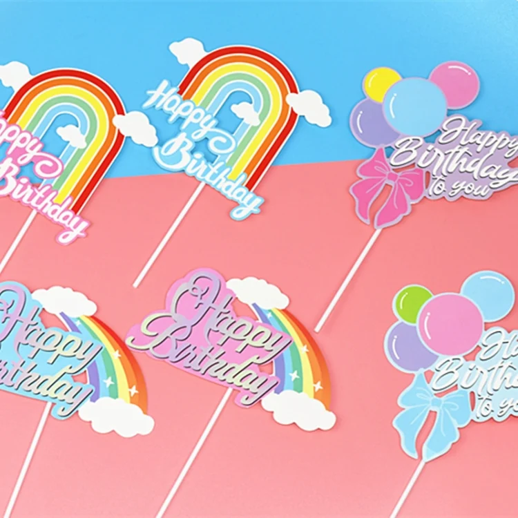 TBD06051377_B6.webp 20pcs Birthday Party Cake Toppers Baking Cake Ornament Flags Dessert Decoration - Image 7