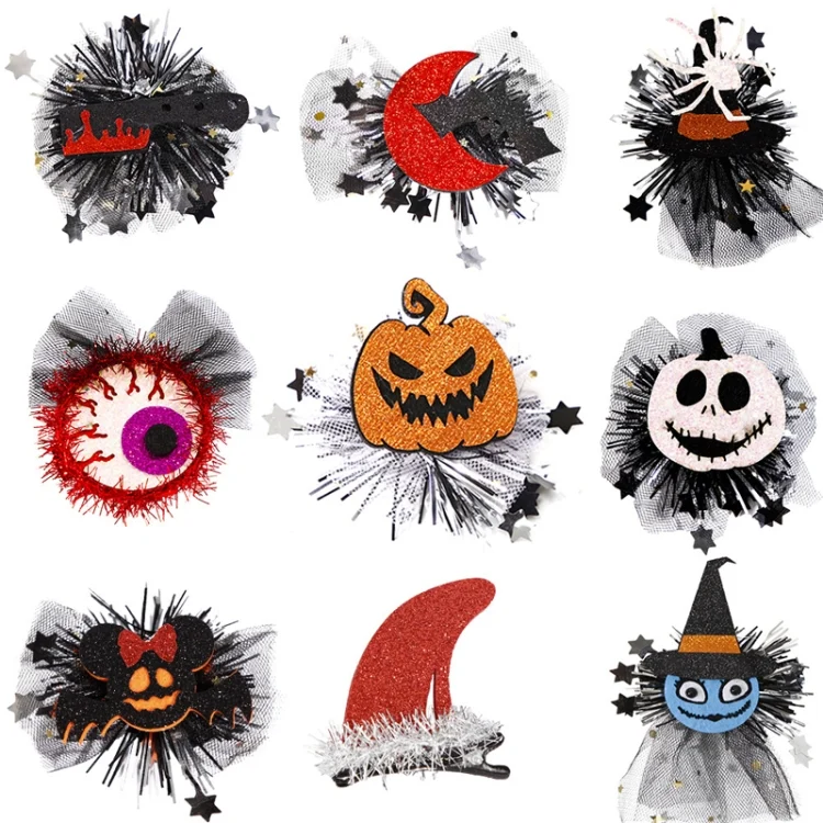 TBD06051386_B2.webp Halloween Hair Clips Hair Accessories Kids Party Dress Up Jewelry - Image 3