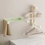 Retractable Clothes Rack Organizer Multifunctional Household Hole-Free Balcony Storage Shelf - Image 2