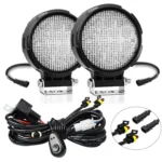 14W 9-30V Floodlight Mixed Luminous 4 Inch Round Work Light With Wire Set