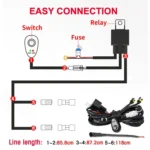 14W 9-30V Floodlight Mixed Luminous 4 Inch Round Work Light With Wire Set - Image 11