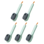 5pcs /Pack Multifunctional Press-Type Liquid-Filled Nano Soft Bristle Shoe Brush