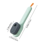 5pcs /Pack Multifunctional Press-Type Liquid-Filled Nano Soft Bristle Shoe Brush - Image 2