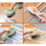 5pcs /Pack Multifunctional Press-Type Liquid-Filled Nano Soft Bristle Shoe Brush - Image 5