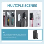 2pcs Household Stainless Steel Sponge Holder Bathroom No-Punch Toothbrush Organizer - Image 5