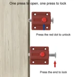 2pcs Plastic Cabinet Door Spring Latch Window Door Bolts Safety Latch Lock - Image 7