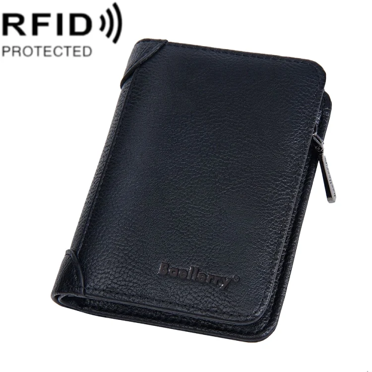 Baellerry DR113 RFID Anti-Theft Retro Multi-Card Slot Tri-Fold Short Wallet