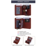 Baellerry DR113 RFID Anti-Theft Retro Multi-Card Slot Tri-Fold Short Wallet - Image 5