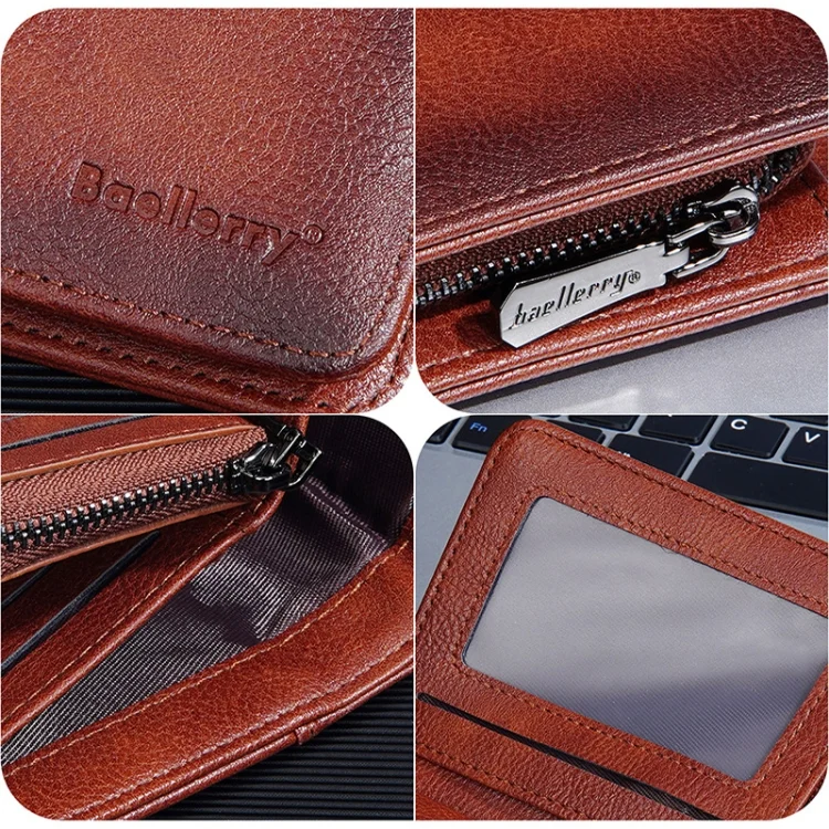 TBD06051583_B5.webp Baellerry DR113 RFID Anti-Theft Retro Multi-Card Slot Tri-Fold Short Wallet - Image 6
