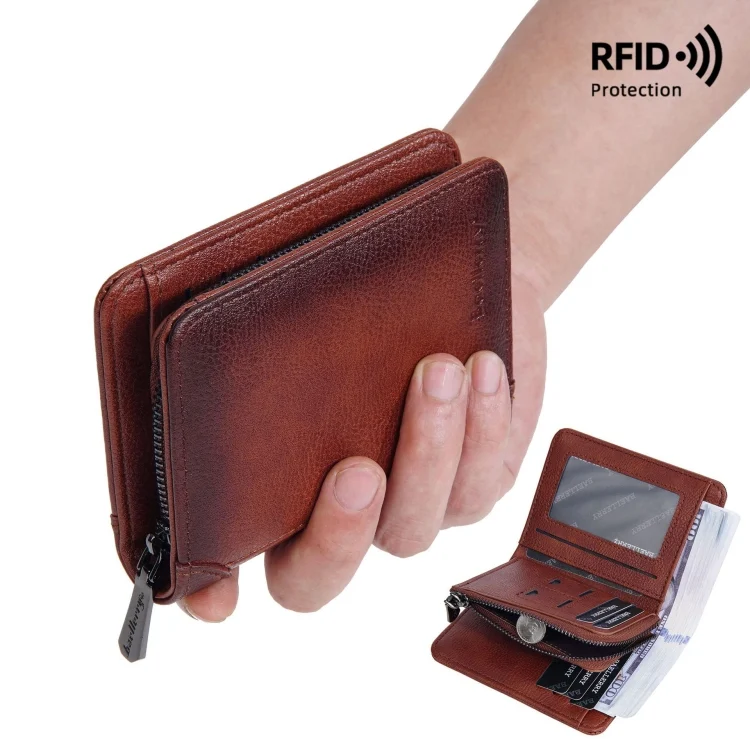 TBD06051583_B7.webp Baellerry DR113 RFID Anti-Theft Retro Multi-Card Slot Tri-Fold Short Wallet - Image 8