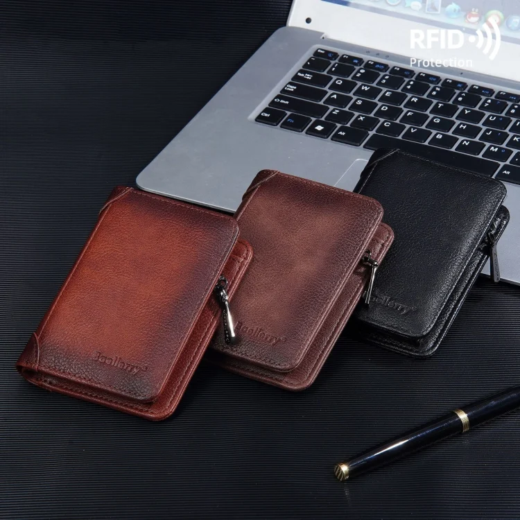 TBD06051583_B8.webp Baellerry DR113 RFID Anti-Theft Retro Multi-Card Slot Tri-Fold Short Wallet - Image 9